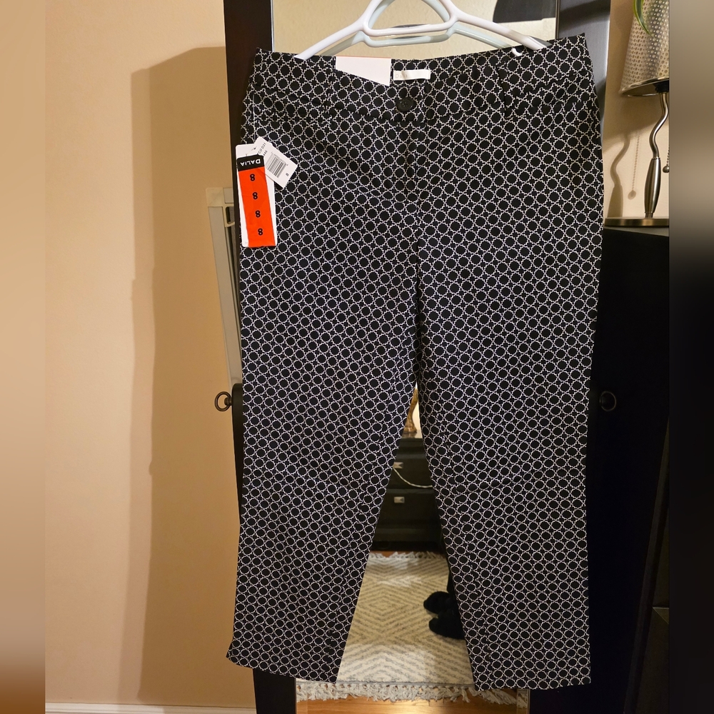 Dalia Black and White Patterned Trousers